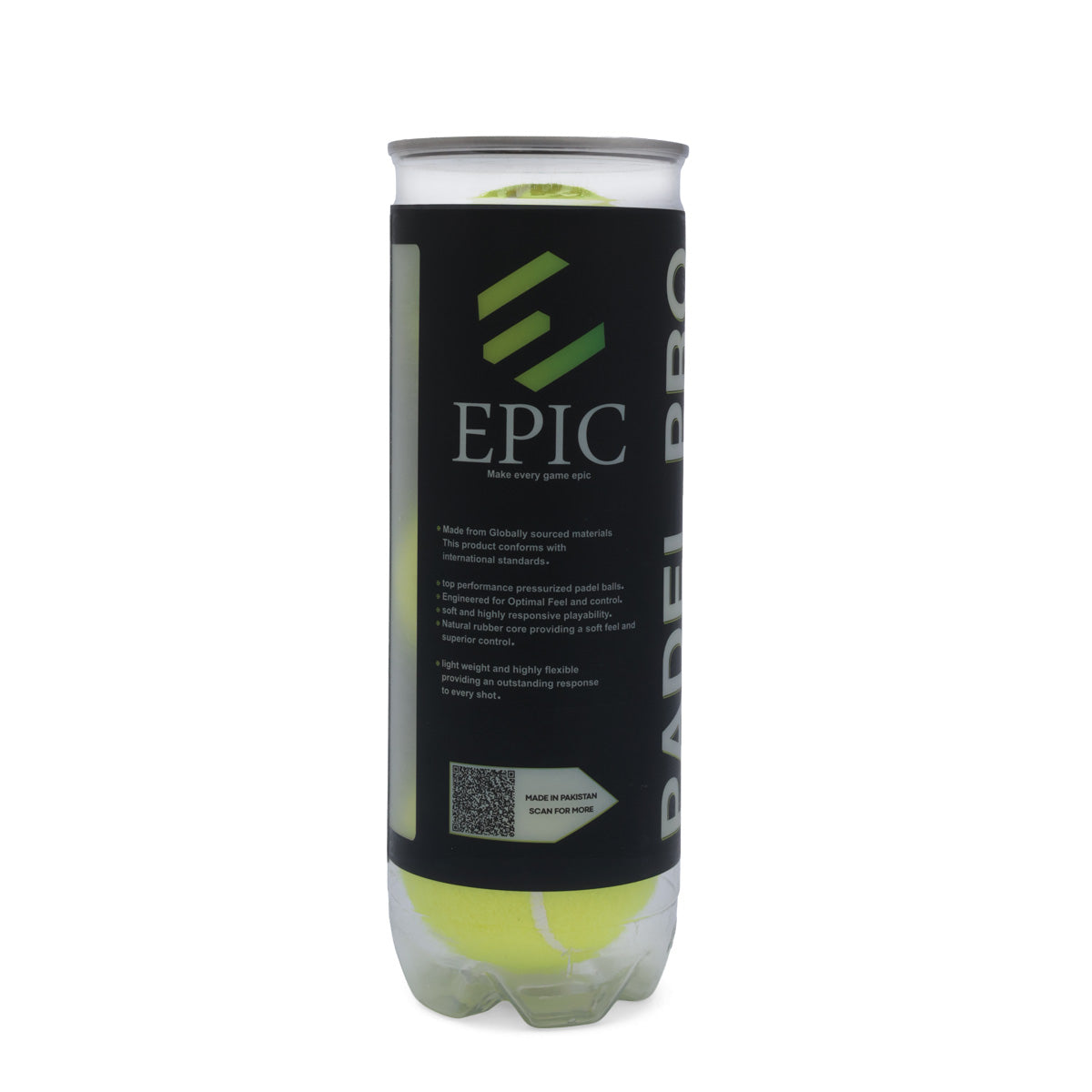 EPIC PADEL Tournament Balls (Canister of 3)